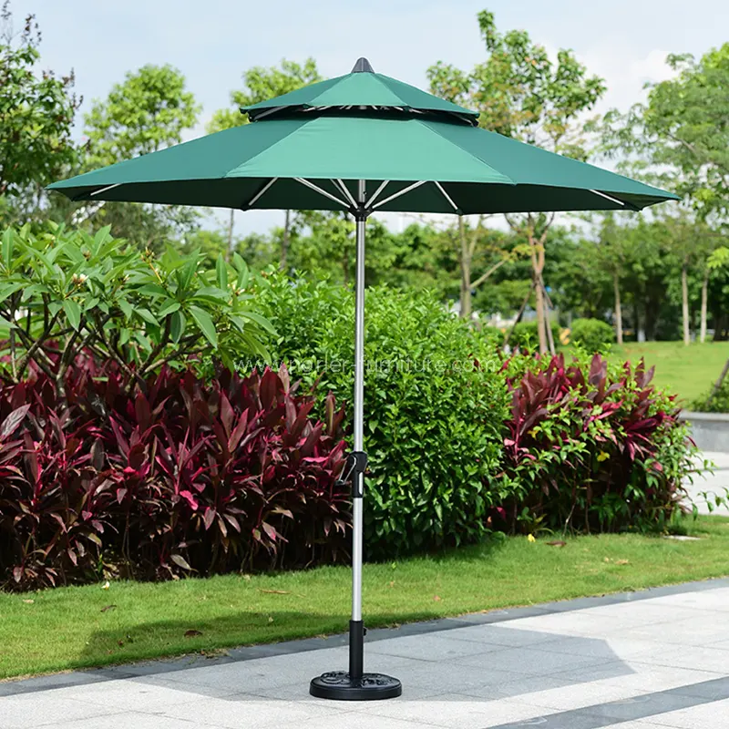 All-Aluminiumstruktur Doppel Mailand im Freien Parasol