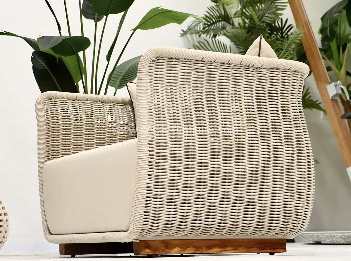 Outdoor Aluminum Frame PE Rattan Balcony Set