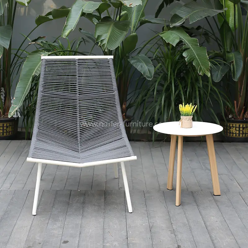 Outdoor Balcony Leisure Aluminum Woven Belt Chair set