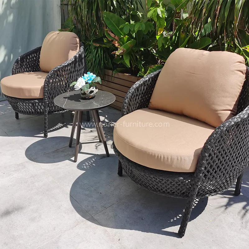Modern PE Rattan Courtyard Balcony Outdoor sofa