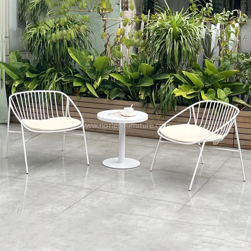 Moderne Außen -Aluminium -Rahmenbalkongarten -Set im Freien im Freien