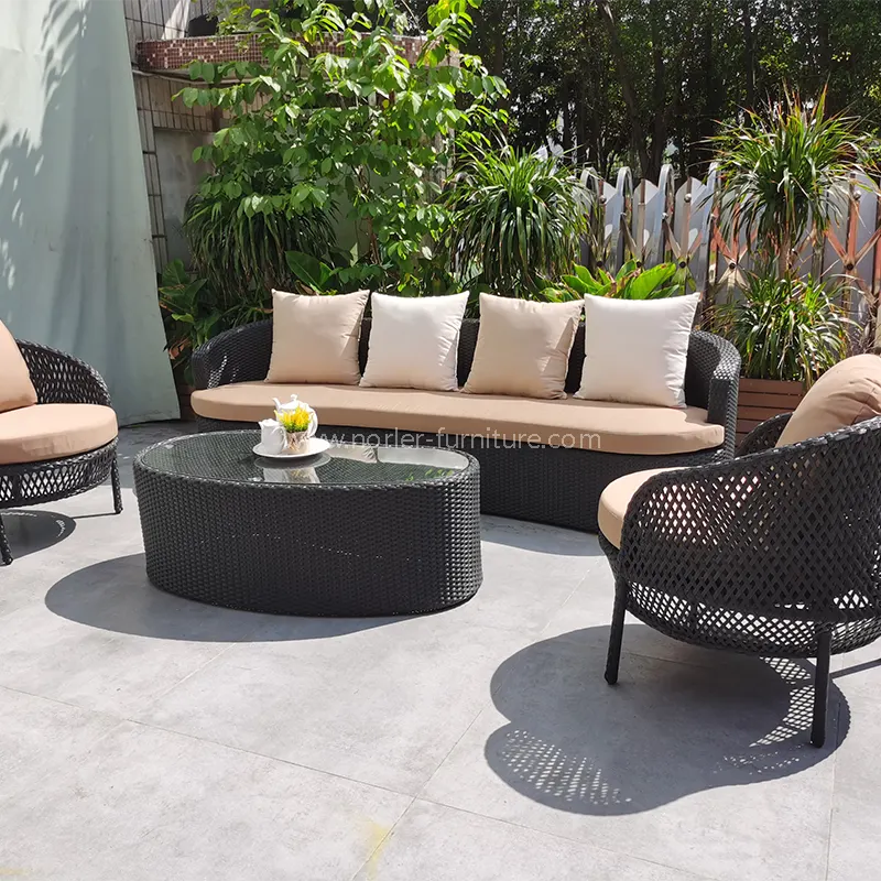 Moderne Pe Rattan Courtyard Balkon Outdoor -Sofa Moderne Pe Rattan Courtyard Balkon Outdoor -Sofa