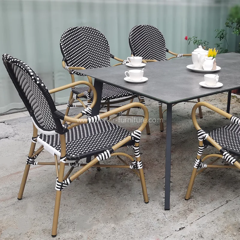 Modernes wasserdichtes haltbares Aluminium Pe Rattan Esset