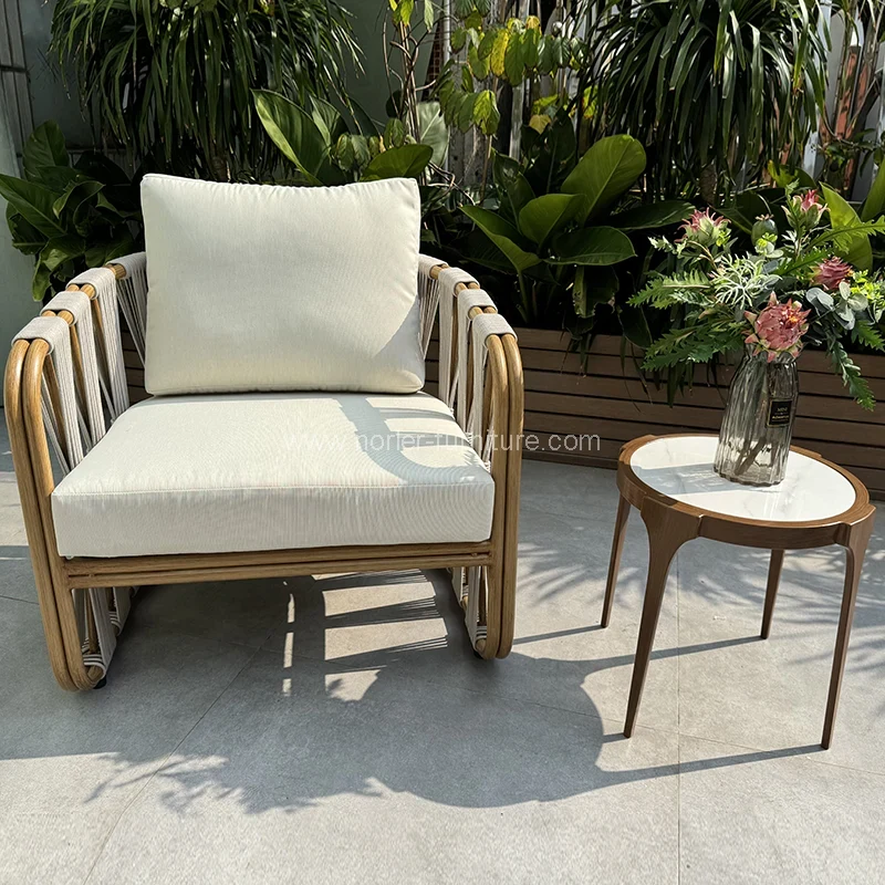 Outdoor Balkon Rattan Seilgarten Set
