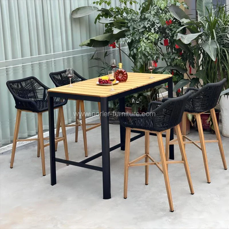 Outdoor Garten Balkon Teakholz -Bar Set