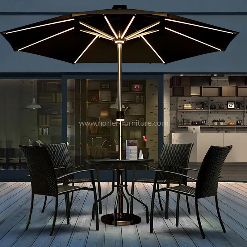 Smart LED Solar -Kühlung und Heizung Licht Parasol